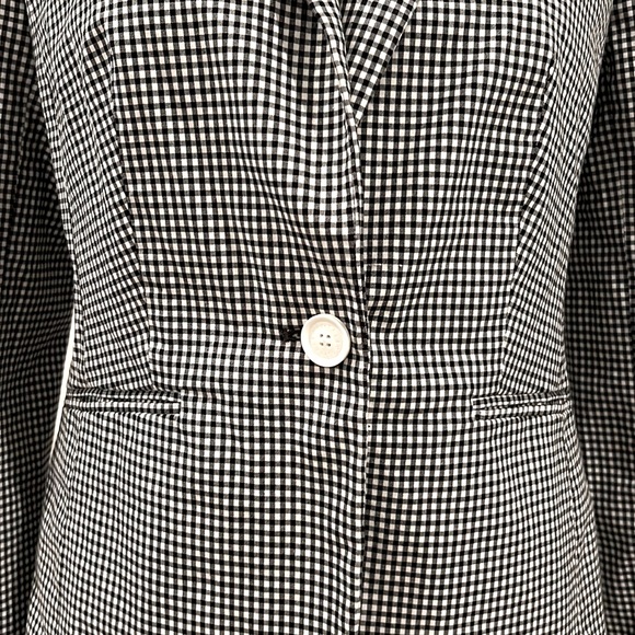 Talbots Gingham Patterned One Button Blazer - Picture 3 of 10